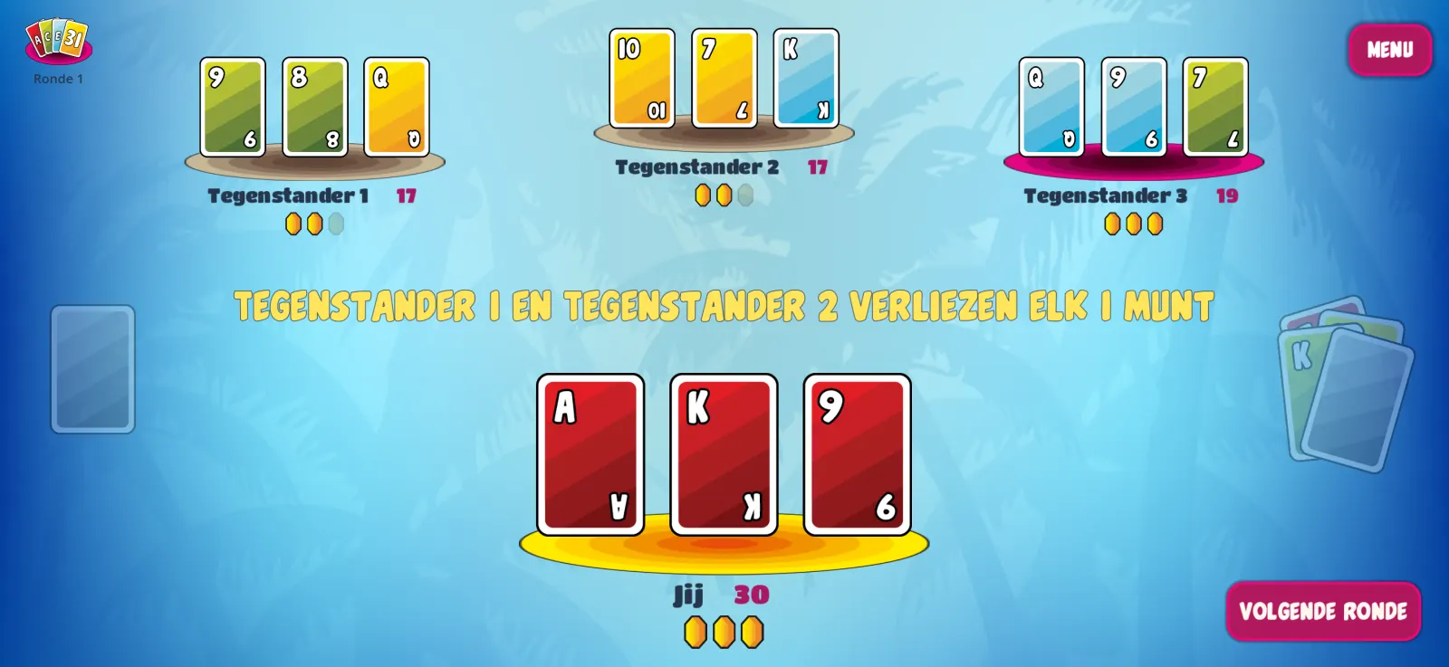 Uitslag van een ronde